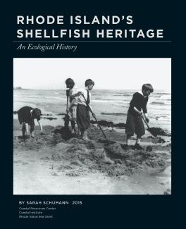 Black and white cover of the RI Shellfish Heritage Book