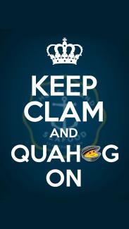 Quahog Week Promo with the words "Keep Clam and Quahog On"