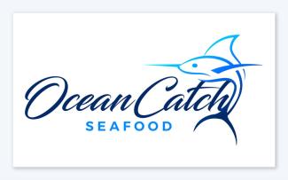 Logo for ocean catch seafood market