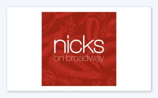 Logo for Nicks on Broadway