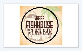 Logo for Wharf Fishhouse & Tiki Bar in Newport